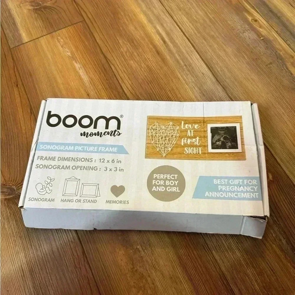 Boom Moments Sonogram Picture Frame Love at First Sight New - Picture 4 of 5